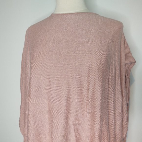 Romeo & Juliet Couture Sweater Pink Small XS/S Long Sleeve Poncho Style - Picture 7 of 9